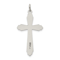 Sterling Silver 925 Cross Pendant with Polished Satin Finish