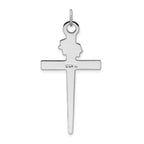 Sterling Silver & 18K Gold-Plated Cross Pendant with Polished Finish