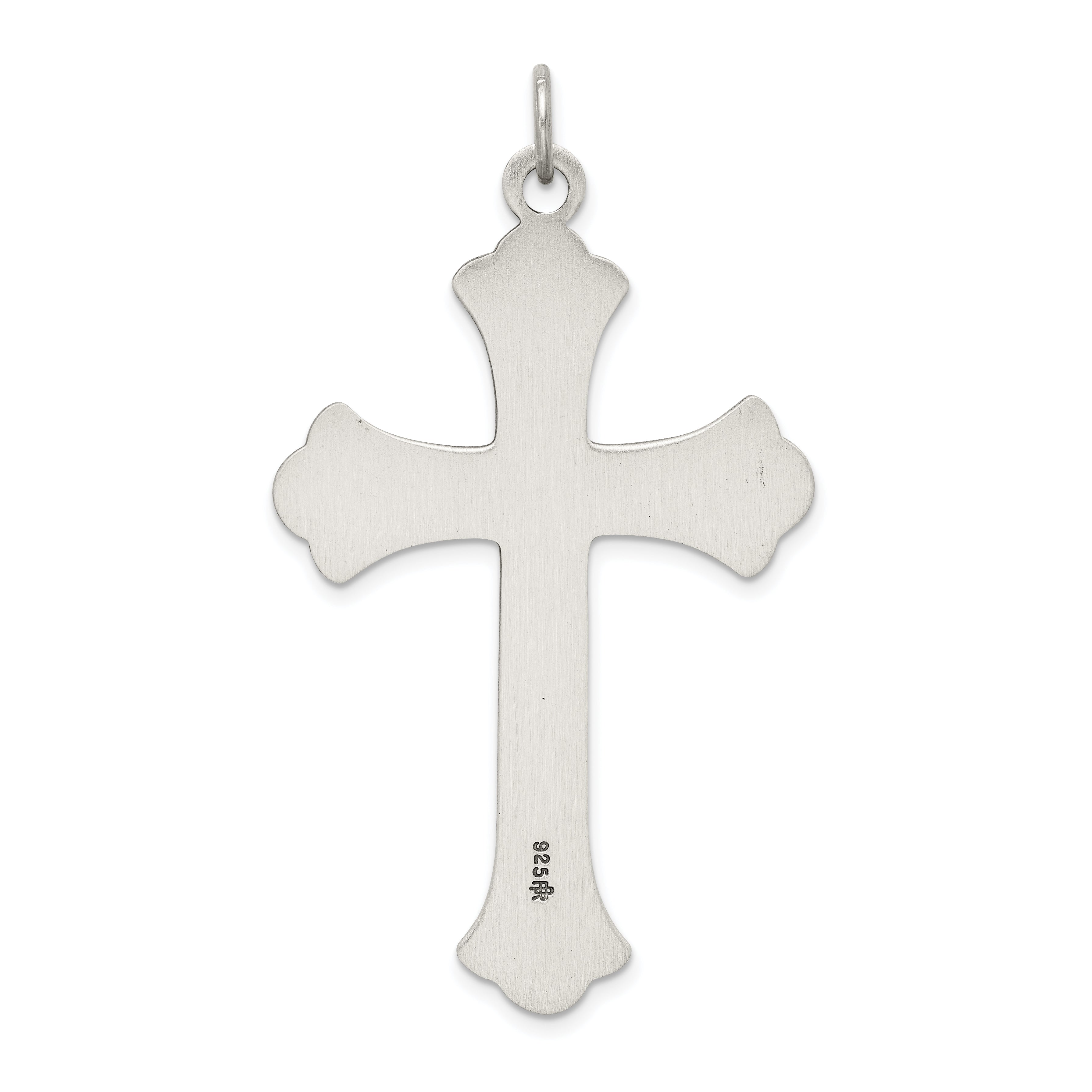 Sterling Silver 925 Cross Pendant with Antiqued Finish Elegant Design