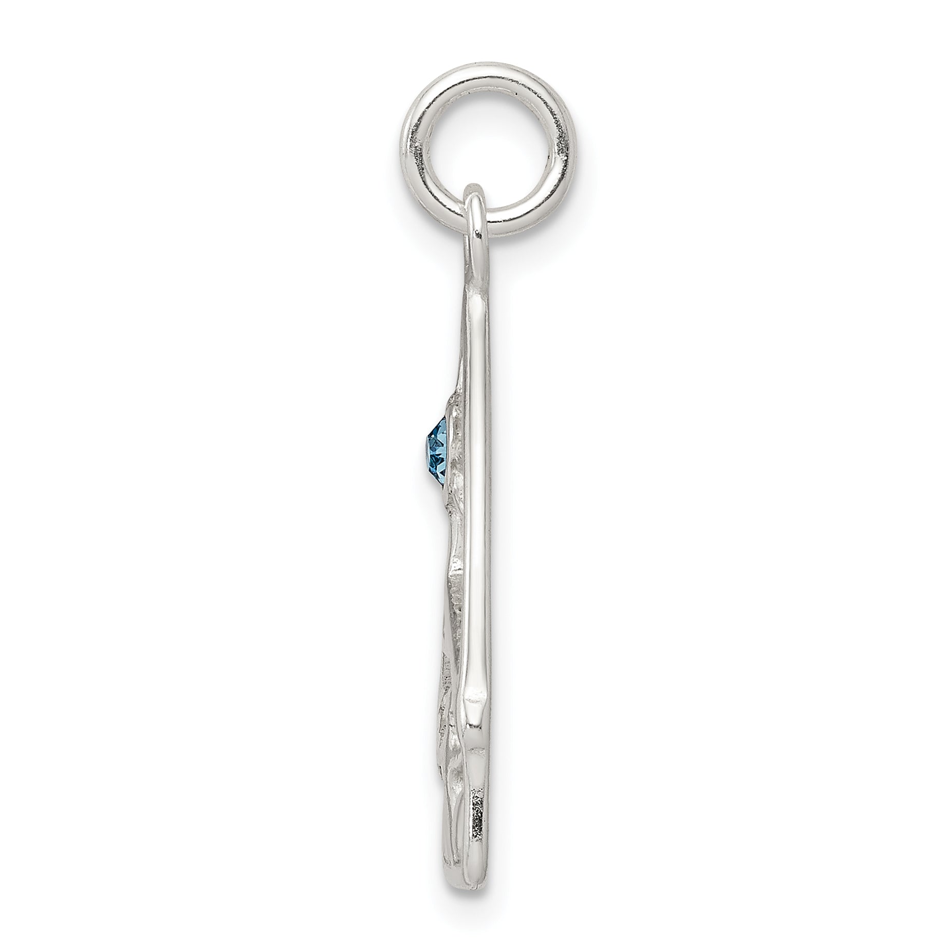 Sterling Silver Nativity Charm with Stellux Crystal Polished Finish Secondary image