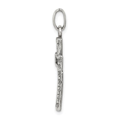 Sterling Silver 925 Cross Pendant with Antiqued Polished Finish