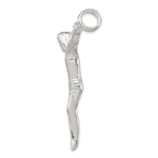 Sterling Silver 925 Crucified Christ Pendant with Polished Anti-Tarnish Finish