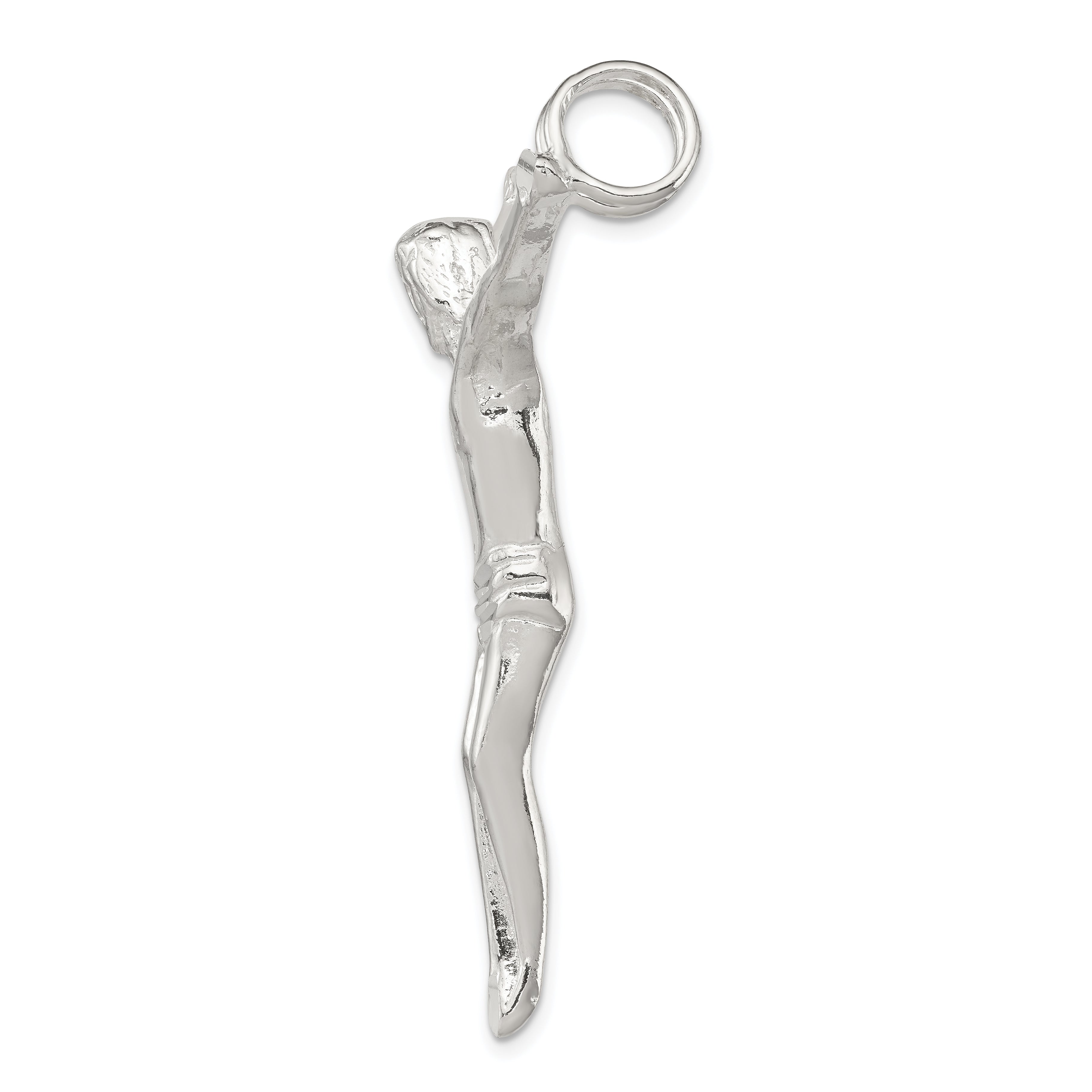 Sterling Silver 925 Crucified Christ Pendant with Polished Anti-Tarnish Finish