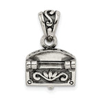 Sophia Jewelers 925 Sterling Silver Antiqued Chest Pendant with Opening Feature