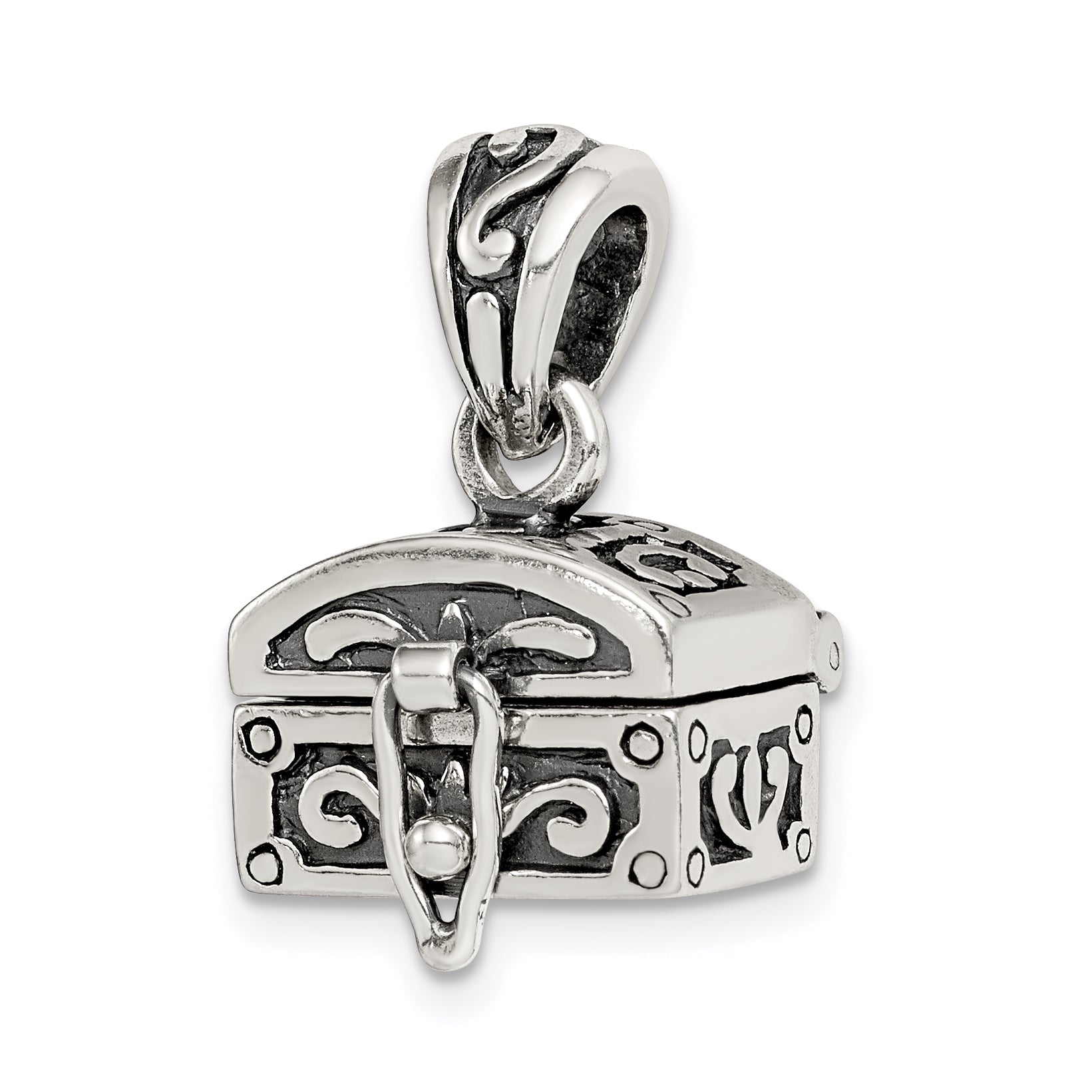 Sterling Silver Antiqued Chest Pendant Main image