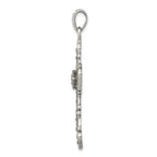 Sterling Silver 925 Antiqued Marcasite Cross Pendant Vintage Elegance