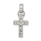 Sterling Silver 925 Latin Cross Pendant with Polished CZ Elegance