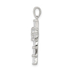 Sophia Jewelers 925 Sterling Silver Rhodium Plated CZ Cross Pendant Elegant Design