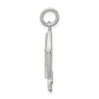 925 Sterling Silver Ichthus Charm with Polished Anti-Tarnish Finish