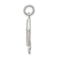 925 Sterling Silver Ichthus Charm with Polished Anti-Tarnish Finish