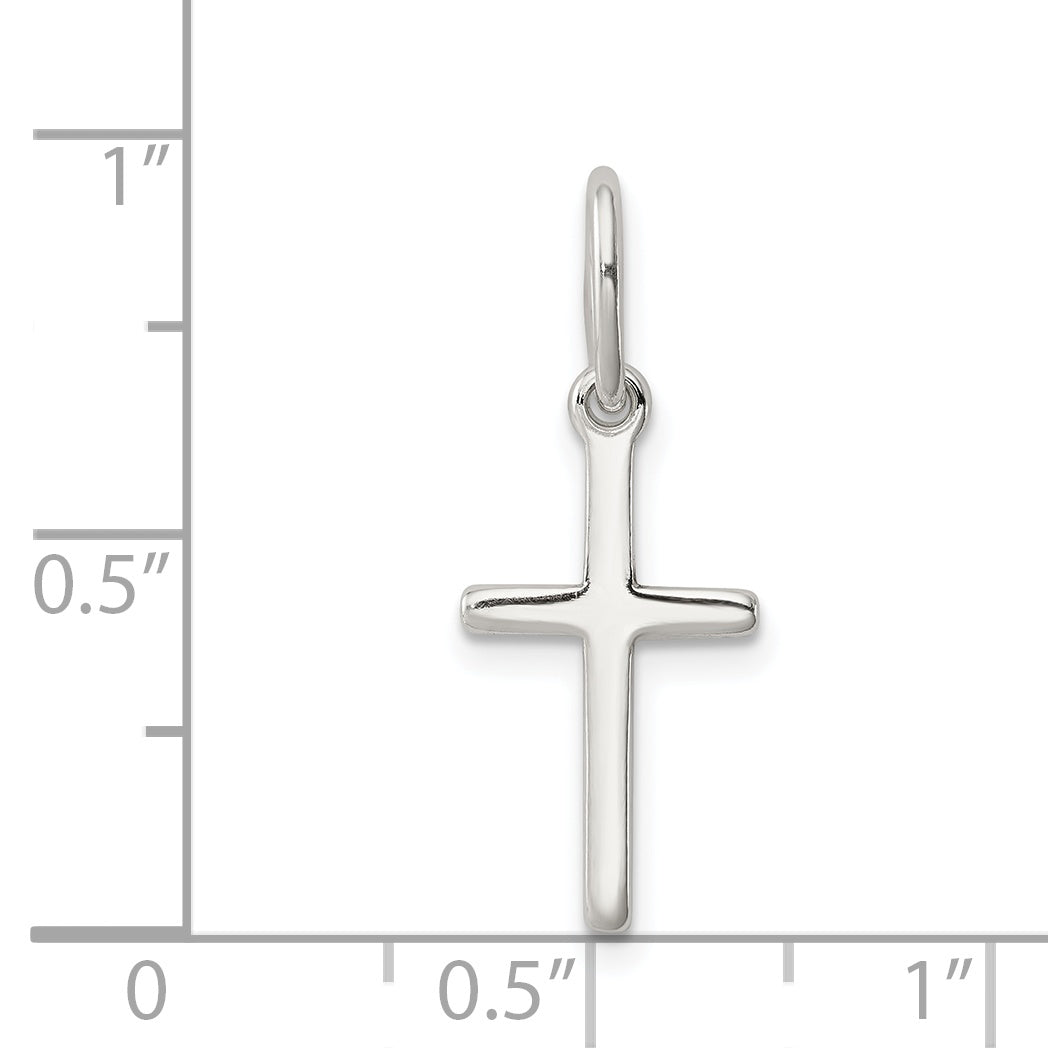 Sophia Jewelers Sterling Silver 925 Polished Latin Cross Charm with Anti-Tarnish Coating