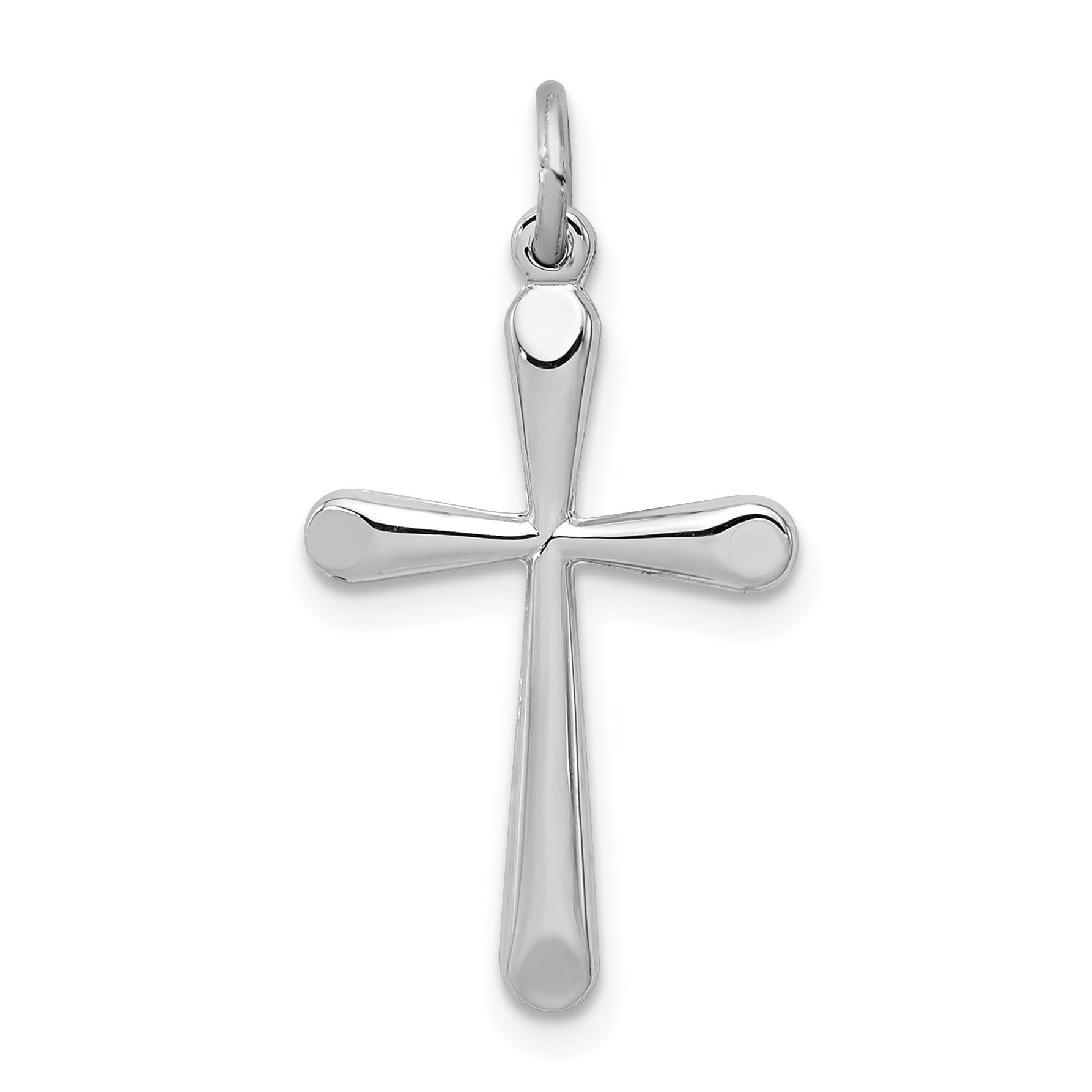 Sterling Silver Rhodium-plated Cross Charm Main image