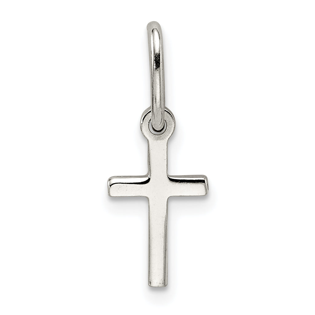 Sophia Jewelers Sterling Silver Cross Charm for Children Polished Finish