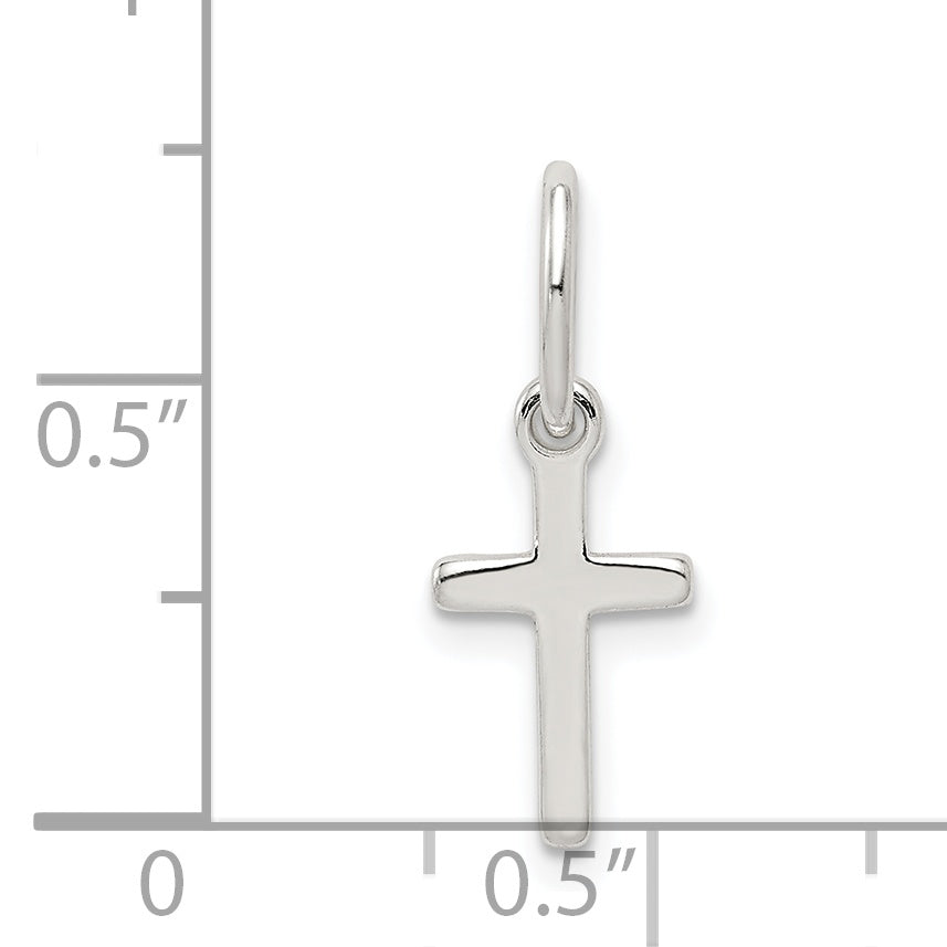 Sophia Jewelers Sterling Silver Cross Charm for Children Polished Finish