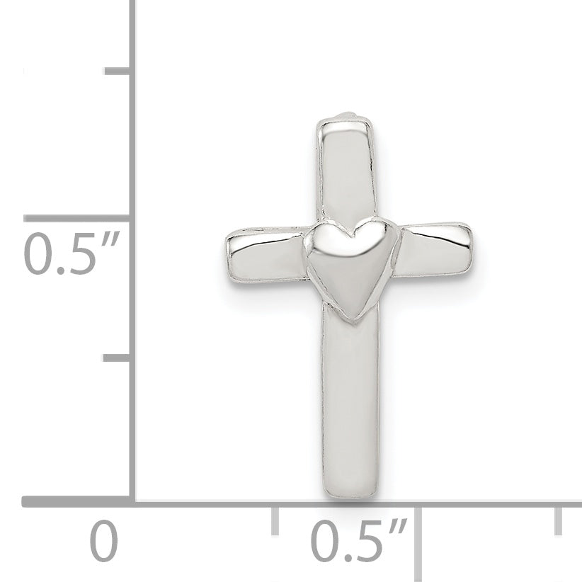 Sterling Silver 925 Cross Pendant for Children with Polished Finish