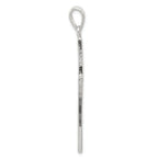 Sterling Silver 925 Polished Cross Pendant with Anti-Tarnish Coating