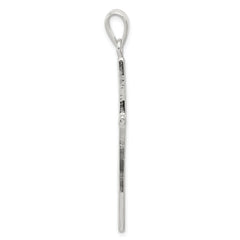 Sterling Silver 925 Polished Cross Pendant with Anti-Tarnish Coating