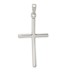 Sterling Silver 925 Polished Cross Pendant with Anti-Tarnish Coating