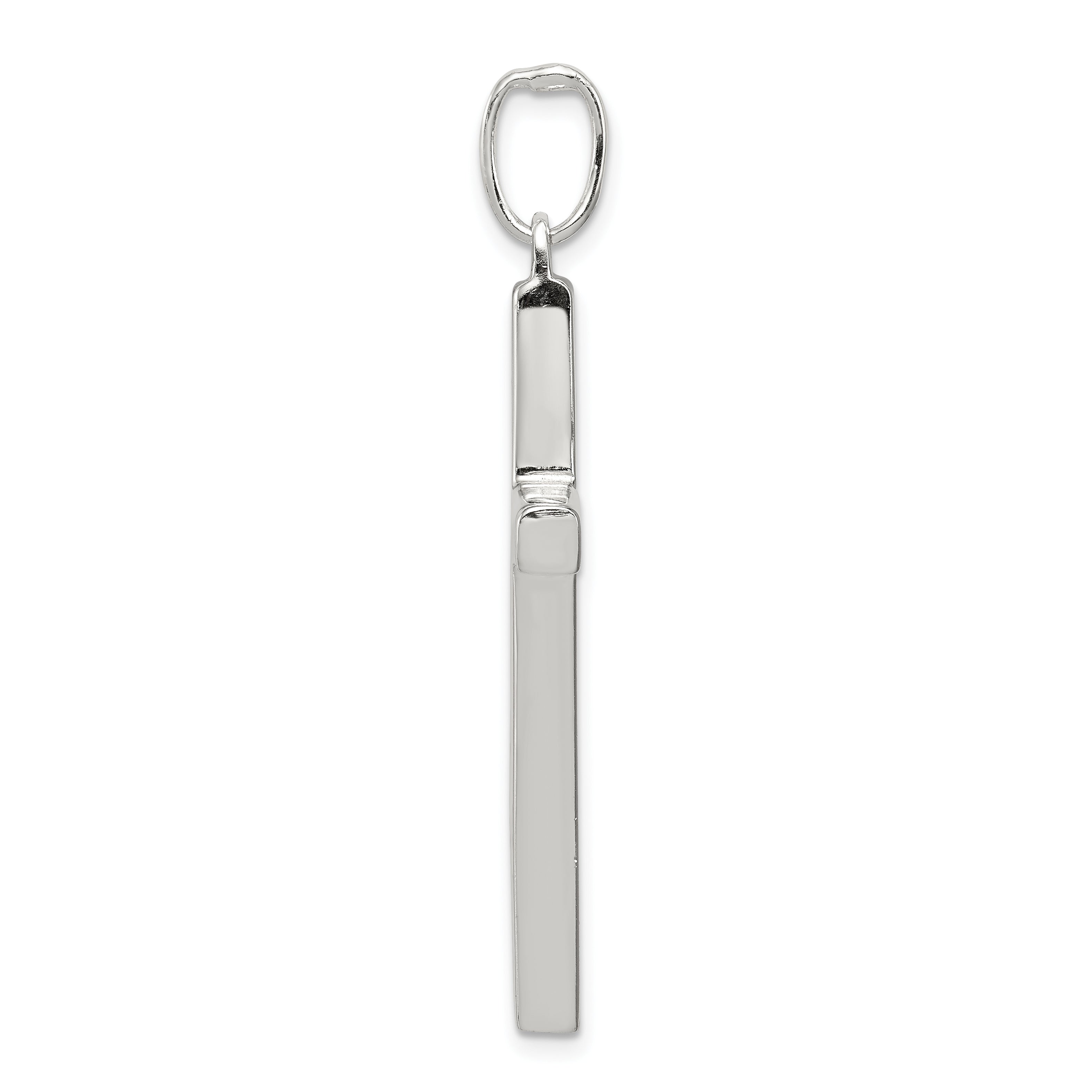 Sophia Jewelers 925 Sterling Silver Latin Cross Pendant Polished Engravable Secondary image