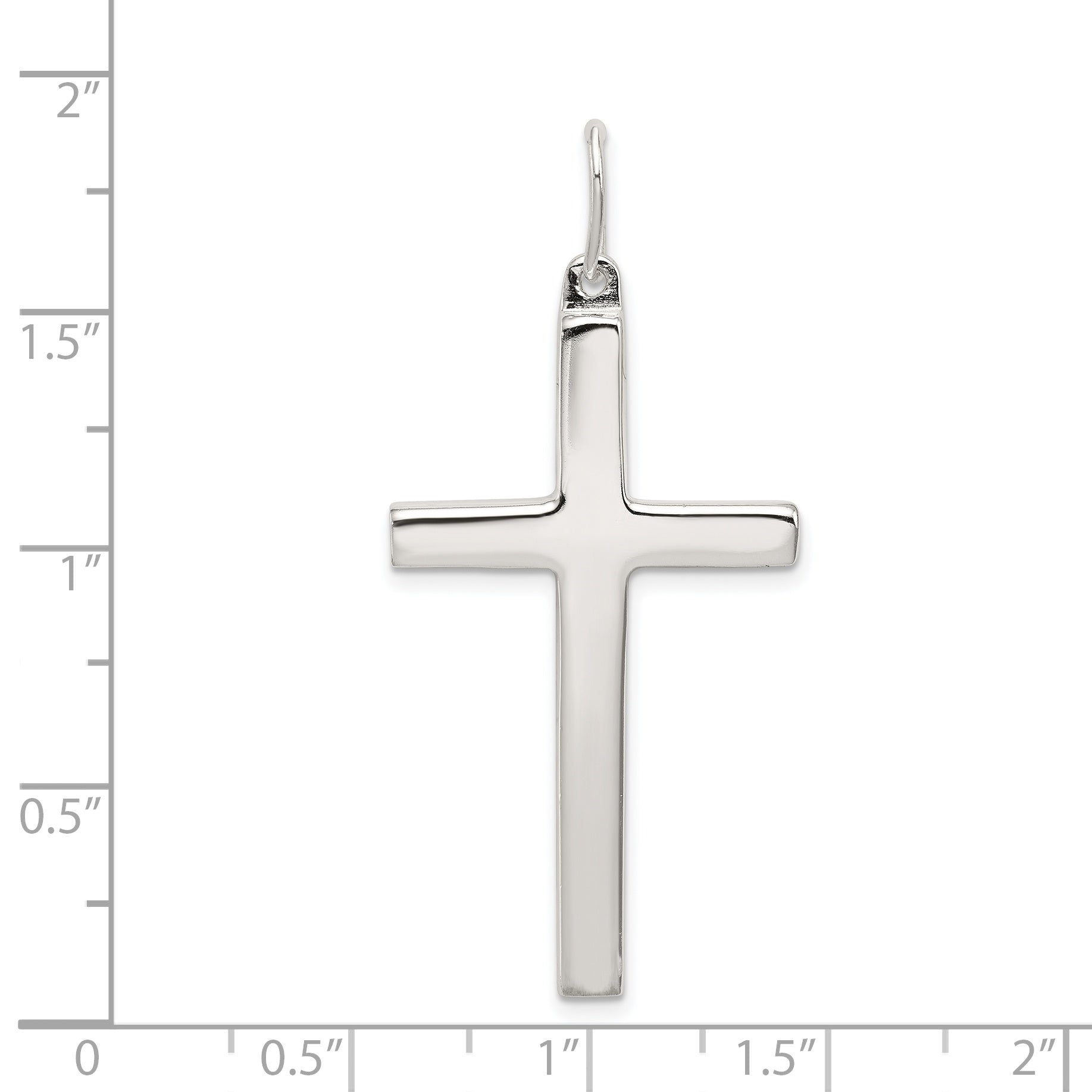 Sophia Jewelers 925 Sterling Silver Latin Cross Pendant Polished Engravable