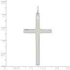 Sophia Jewelers Sterling Silver 925 Polished Latin Cross Pendant with Anti-Tarnish Finish