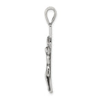 Sterling Silver 925 Polished Crucifix Pendant Antique Design