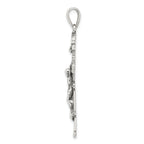 Sterling Silver 925 Polished Iona Crucifix Pendant Elegant Antique Design