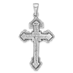 Sophia Jewelers Men's 925 Sterling Silver Antiqued Crucifix Pendant