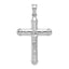 Sterling Silver Rhodium-plated Reversible Crucifix Pendant