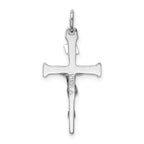 Sterling Silver Gold-Plated Crucifix Charm with Polished Finish for Elegance