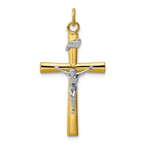 Crucifix Pendant in Sterling Silver, 35mm - Sophia Jewelers