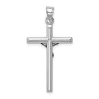 Sterling Silver 925 Rhodium-Plated Polished 3D Crucifix Pendant