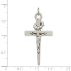 Sophia Jewelers Sterling Silver 925 Antiqued Crucifix Pendant Polished Finish
