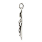 Sterling Silver 925 Polished INRI Crucifix Pendant Vintage-Inspired Design