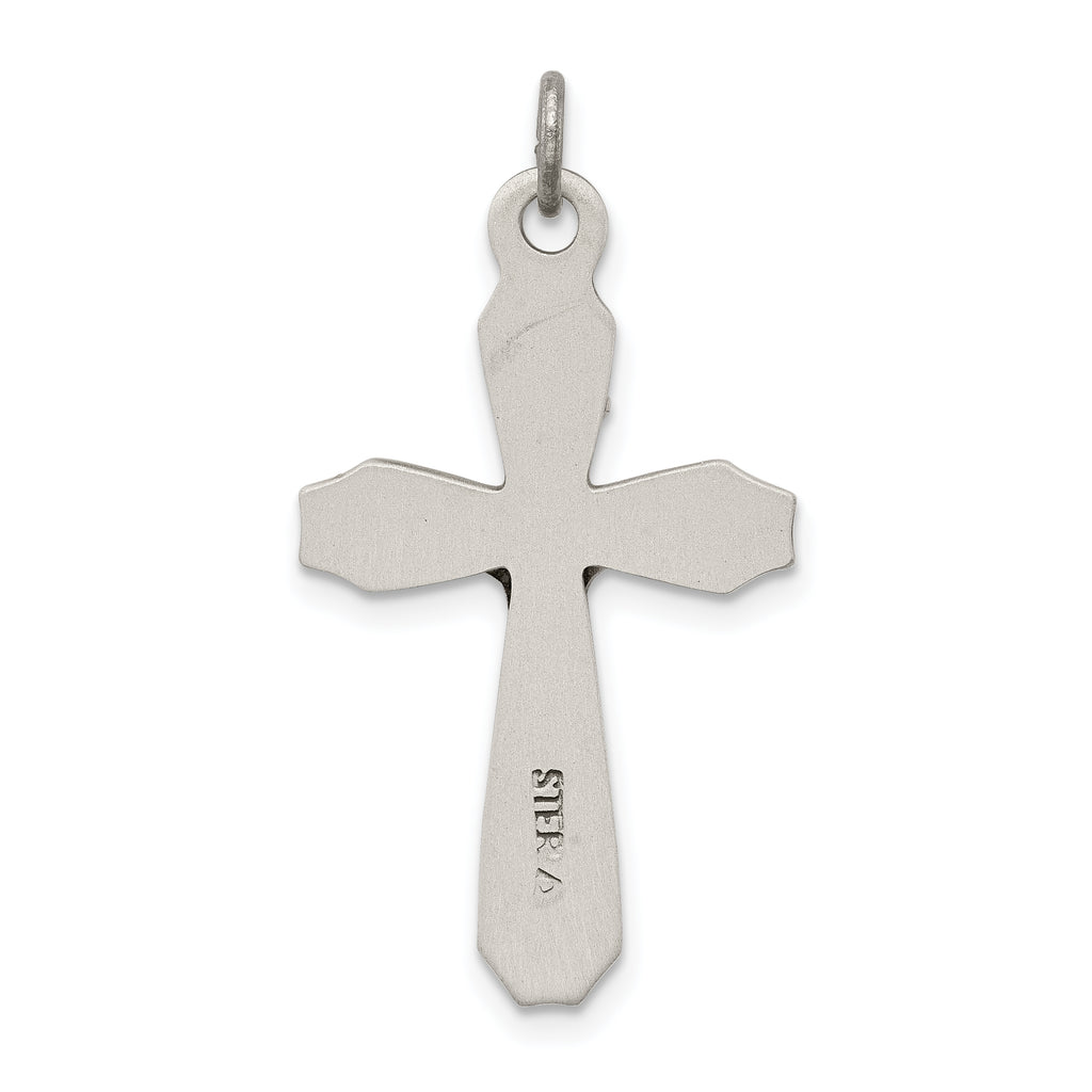Sterling Silver 925 Polished INRI Crucifix Pendant Vintage-Inspired Design