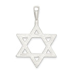 Sterling Silver 925 Star of David Charm with Polished Anti-Tarnish Finish