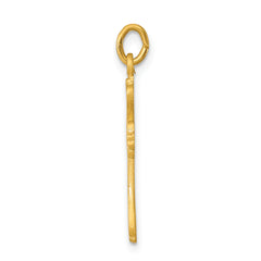 Sterling Silver 24k Gold-Plated Cross Charm with Polished Finish