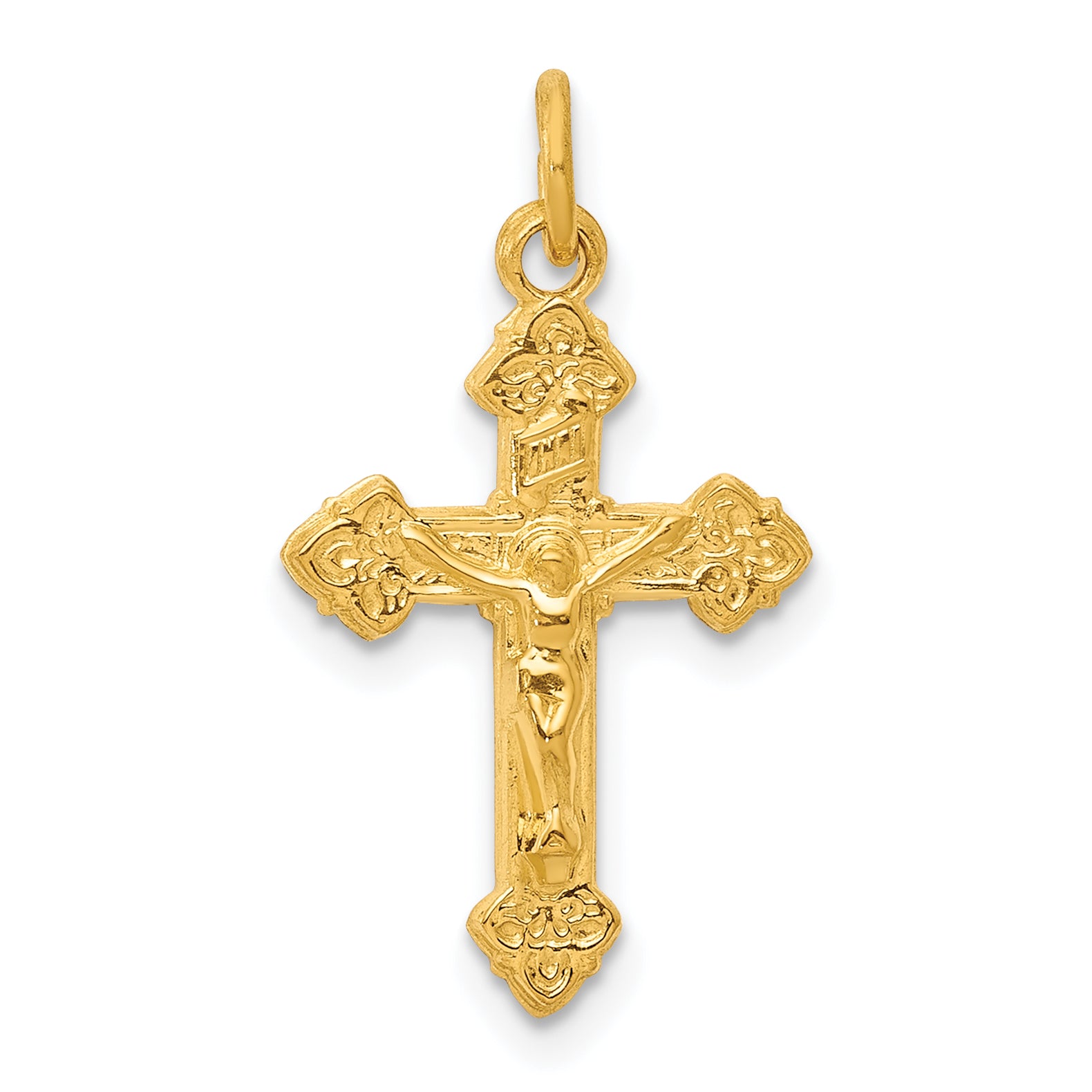 Sterling Silver & 24k Gold -plated INRI Crucifix Charm Main image