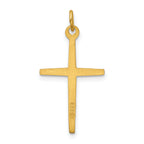 Sterling Silver 24K Gold-Plated Passion Cross Charm Polished Elegance
