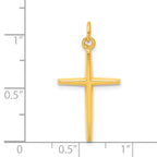 Sterling Silver 24K Gold-Plated Passion Cross Charm Polished Elegance