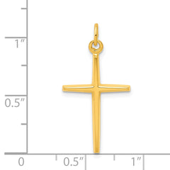 Sterling Silver 24K Gold-Plated Passion Cross Charm Polished Elegance