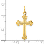 Sterling Silver 24K Gold-Plated Cross Pendant with Polished Finish