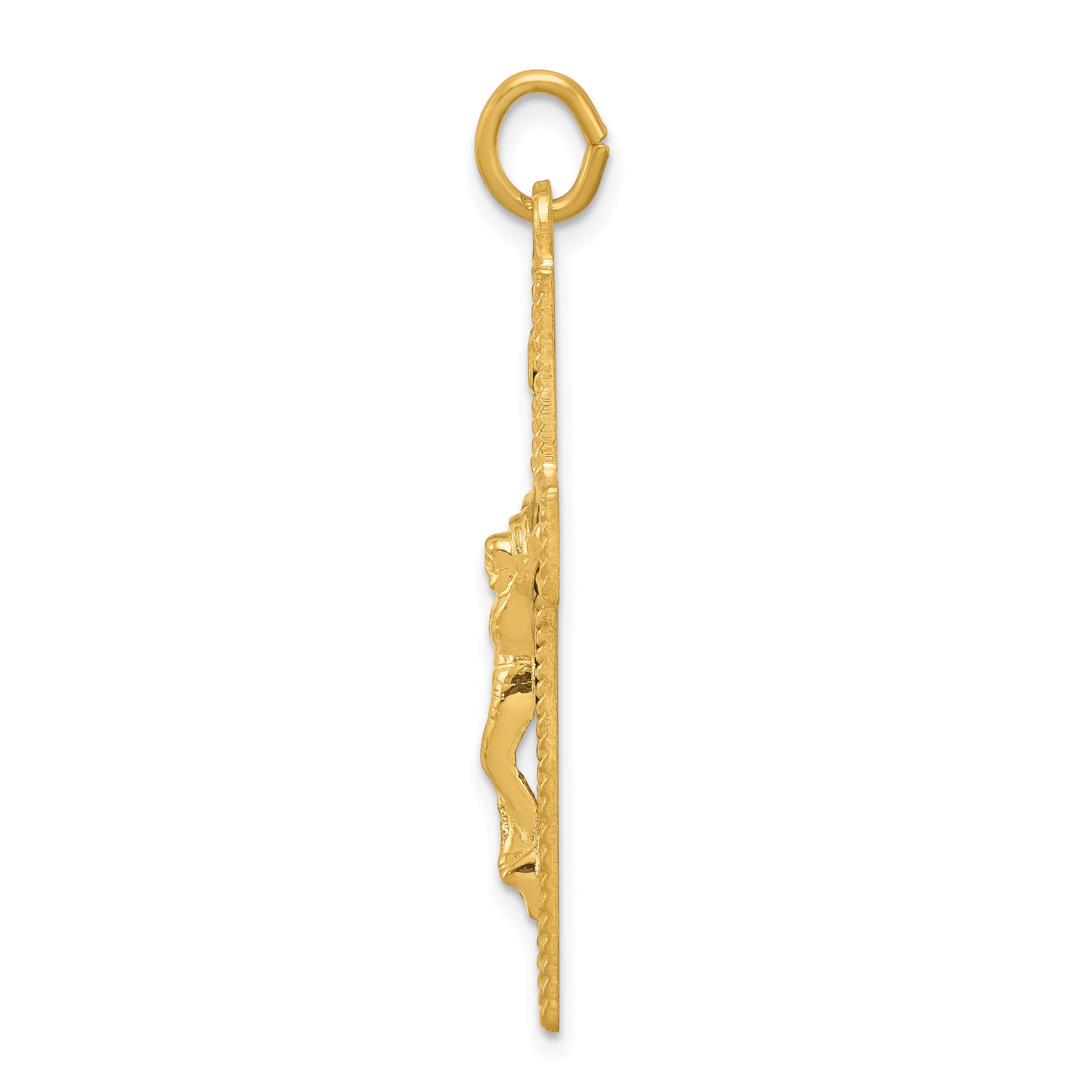 Sterling Silver 24K Gold-Plated INRI Crucifix Pendant Elegant Polished Finish Secondary image