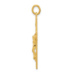 Sterling Silver 24K Gold-Plated INRI Crucifix Pendant Elegant Polished Finish