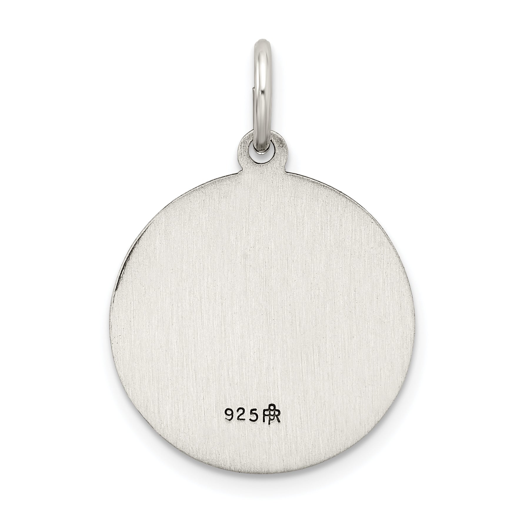 Sterling Silver 925 Holy Family Charm Pendant with Antiqued Finish