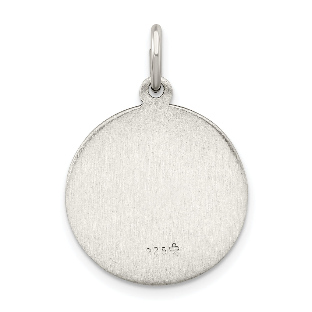 Sterling Silver 925 Antiqued Infant Jesus Medal Pendant