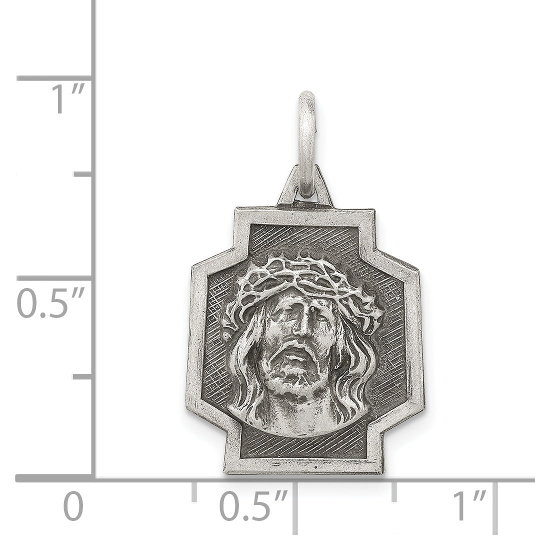 Sophia Jewelers 925 Sterling Silver Antiqued Ecce Homo Charm Vintage Inspired