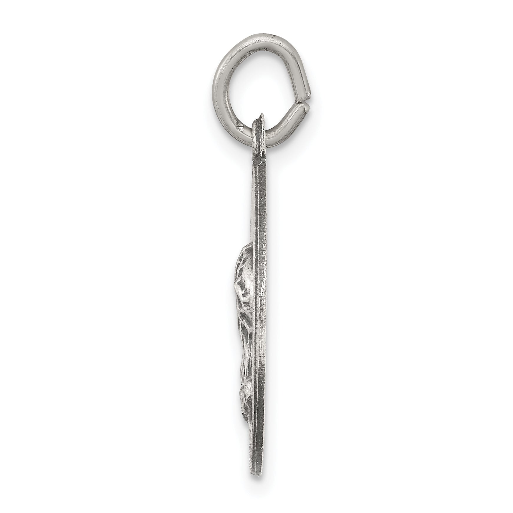Sterling Silver 925 Jesus Have Mercy Antiqued Medal Pendant Vintage Appeal Secondary image