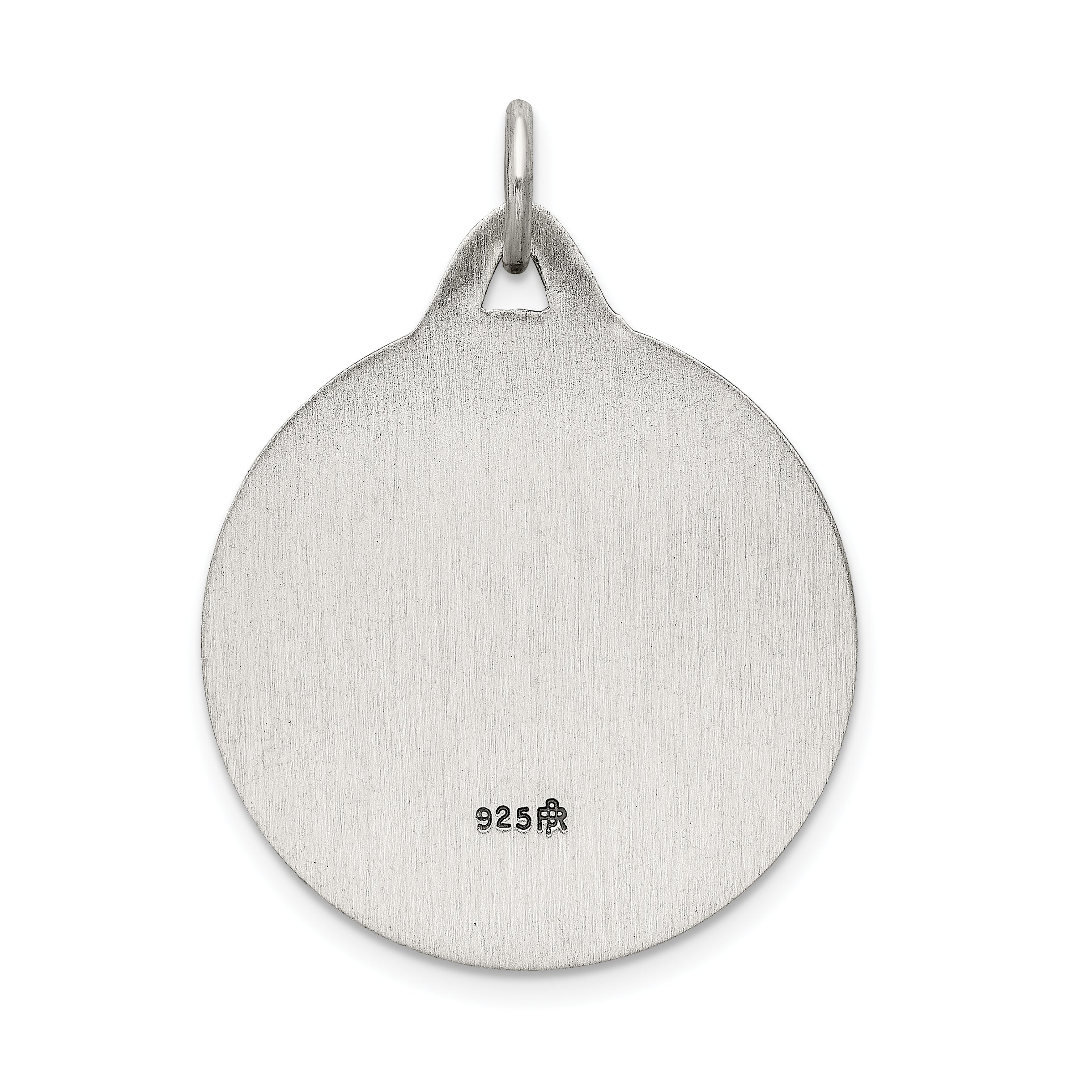 Sterling Silver 925 Antiqued Jesus Medal Pendant Vintage Inspired