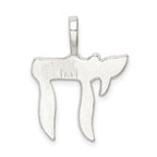 Sophia Jewelers Sterling Silver 925 Chai Pendant with Polished Finish